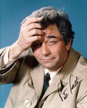 detective columbo - A picture of detective columbo from the TV series.