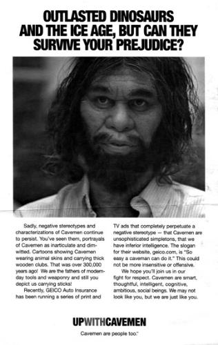 cavemen - An article on geico cavemen.