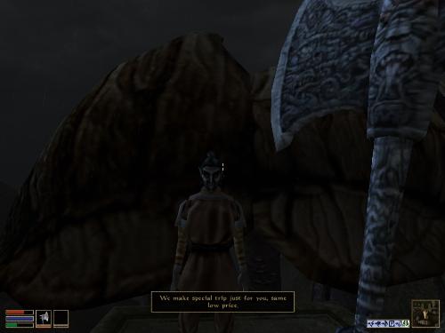 My elder scrolls screenshots - Look at these brilliant pictures of my charecters:geldoir and gelodir AND SOME OF MY NEWEST CHARACTER gul du cott. So do you know that uploading morrowind screenshots are the best way to make money on mylot? Well if you want to know go to morrowinds root dictionary find the sentance: Screenshot enable=0. Turn this into Screenshot enable=1. Now this will allow you to be able to make morrowind screenshots! But now we have a problem! MyLot dosn't accept bitmap! Oh no! So go and get a program like irfanview! An you can turn them all into jpegs