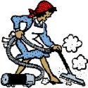 House cleaning picture - Thought this lady with the vacuum cleaner looked like me always vacuuming.