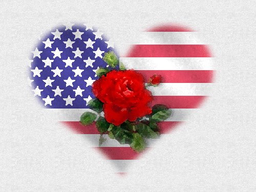 American flag, Patriotism - We support the troops American flag, Patriotism - We support the troops