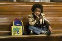 the pursuit of happyness - will smith's real life son, Jaden, as the movie's main character's son. real cute boy!
