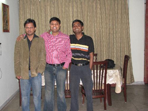 Me & my brother in strip shirt - Me