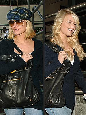 jessica simpson: from long to short - Which one looks more outrageous? the one when she had a short hair? of the long one?