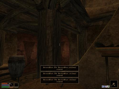 Morrowind Shots - Look at these brilliant pictures of my charecters:geldoir and gelodir AND SOME OF MY NEWEST CHARACTER gul du cott. So do you know that uploading morrowind screenshots are the best way to make money on mylot? Well if you want to know go to morrowinds root dictionary find the sentance: Screenshot enable=0. Turn this into Screenshot enable=1. Now this will allow you to be able to make morrowind screenshots! But now we have a problem! MyLot dosn't accept bitmap! Oh no! So go and get a program like irfanview! An you can turn them all into jpegs!