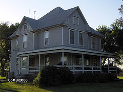 Our New Old Home - Photo web find of our new old home we plan to restore over the next 2 years or more. It has a wrap around porch, new A/C heat pump, furnace, water heater, and a whopping 2600 SQUARE FEET! 