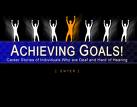 Achieving goals - Goals to be achieved