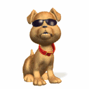 Dog with Sunglasses - Just na cool dog wearing sunglasses-animated.
