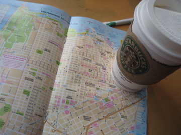 map - map and coffee
