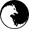 Taiji Wolf - Two wolves circling around each other forms a Taiji