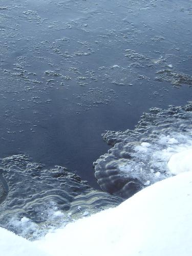 Winter river - Winter river close up in Finland