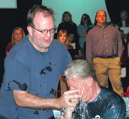 My husband getting baptized - Photo speaks for itself. 