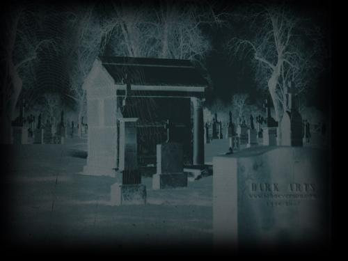 graveyard - night scene