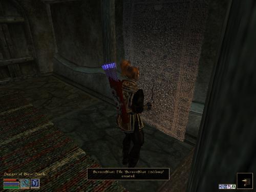 Morrowind Screenshots Here - Look at these brilliant pictures of my charecters:geldoir and gelodir AND SOME OF MY NEWEST CHARACTER gul du cott. So do you know that uploading morrowind screenshots are the best way to make money on mylot? Well if you want to know go to morrowinds root dictionary find the sentance: Screenshot enable=0. Turn this into Screenshot enable=1. Now this will allow you to be able to make morrowind screenshots! But now we have a problem! MyLot dosn't accept bitmap! Oh no! So go and get a program like irfanview! An you can turn them all into jpegs!