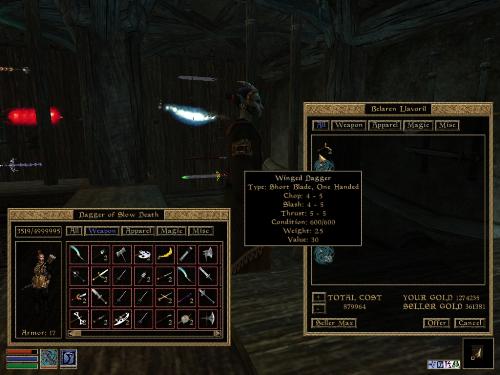 Morrowind Screenshots Here - Look at these brilliant pictures of my charecters:geldoir and gelodir AND SOME OF MY NEWEST CHARACTER gul du cott. So do you know that uploading morrowind screenshots are the best way to make money on mylot? Well if you want to know go to morrowinds root dictionary find the sentance: Screenshot enable=0. Turn this into Screenshot enable=1. Now this will allow you to be able to make morrowind screenshots! But now we have a problem! MyLot dosn't accept bitmap! Oh no! So go and get a program like irfanview! An you can turn them all into jpegs!