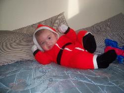 my son in a christmas outfit! - this is my son zachary in a santa outfit!