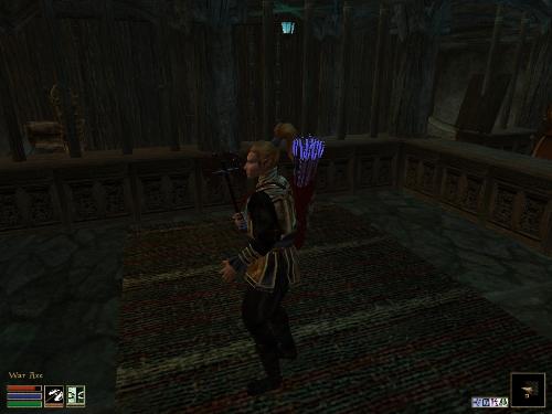 Morrowind Screenshots - Look at these brilliant pictures of my charecters:geldoir and gelodir AND SOME OF MY NEWEST CHARACTER gul du cott. So do you know that uploading morrowind screenshots are the best way to make money on mylot? Well if you want to know go to morrowinds root dictionary find the sentance: Screenshot enable=0. Turn this into Screenshot enable=1. Now this will allow you to be able to make morrowind screenshots! But now we have a problem! MyLot dosn't accept bitmap! Oh no! So go and get a program like irfanview! An you can turn them all into jpegs!