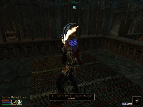 Morrowind Screenshots - Look at these brilliant pictures of my charecters:geldoir and gelodir AND SOME OF MY NEWEST CHARACTER gul du cott. So do you know that uploading morrowind screenshots are the best way to make money on mylot? Well if you want to know go to morrowinds root dictionary find the sentance: Screenshot enable=0. Turn this into Screenshot enable=1. Now this will allow you to be able to make morrowind screenshots! But now we have a problem! MyLot dosn't accept bitmap! Oh no! So go and get a program like irfanview! An you can turn them all into jpegs!