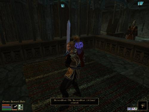 Morrowind Screenshots - Look at these brilliant pictures of my charecters:geldoir and gelodir AND SOME OF MY NEWEST CHARACTER gul du cott. So do you know that uploading morrowind screenshots are the best way to make money on mylot? Well if you want to know go to morrowinds root dictionary find the sentance: Screenshot enable=0. Turn this into Screenshot enable=1. Now this will allow you to be able to make morrowind screenshots! But now we have a problem! MyLot dosn't accept bitmap! Oh no! So go and get a program like irfanview! An you can turn them all into jpegs!