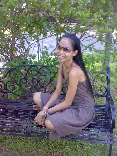 at the park - just sitting down and relaxing at a nearby park