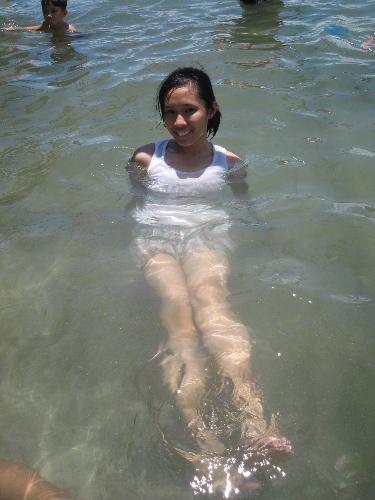 at the beach! - we had our family outing at Ocean View beach resort last summer!