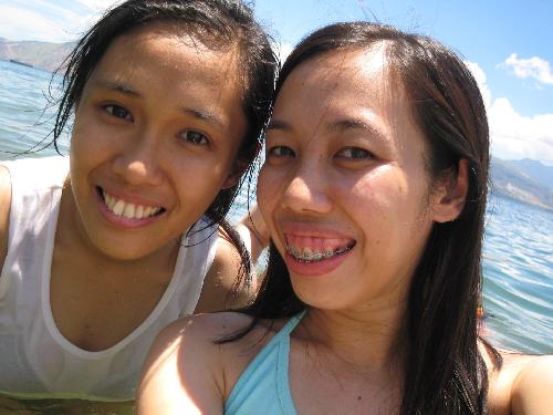 me and ate joy - at the beach