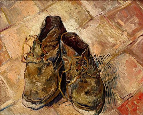 Shoes - a Van Gogh Painting - but would you want t - Vincent van Gogh painted this in 1888 with oil on canvas. Not sure why he thought this grubby looking pair of shoes was such a great subject for a picture at the time but as it's Van Gogh, of course, it's somewhat famous!