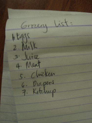 Grocery List - Stick to your list!