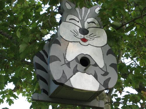 Homemade Bird House  - This is a picture of one of the bird houses that my husband made as Christmas Gifts.