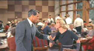 A scene from North by Northwest - North by Northwest is a popular Hitchcock film. Cary Grant plays a Manhattan advertising executive who's mistaken for a government agent. His attempts to clear up the misunderstanding only implicate him in a murder that makes him the target in a nationwide hunt. Forced on the run, he's faced at every turn by assassins out to kill him, and the mysterious Eva Marie Saint who's only too keen to help. Running at over two hours, Hitch is able to pack in many memorable sequences including the famous crop-dusting scene. While each of them excels in intrigue and suspense, he cleverly links them with black humour. Hitch delivers these emotional highs and lows with perfect timing, allowing moments of relief to break out before mounting another crescendo of excitement. The effect is like a grand musical work, conducted with bravura audience manipulation.
