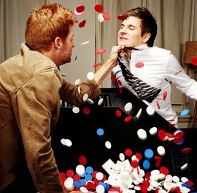 Poker Fight: How could you call with 72?!?!?!?! - A bad set of chips can fly all over the place after a bad beat.