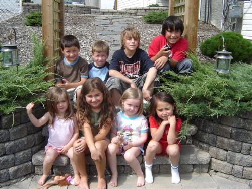 family picture - son, nieces& nephews