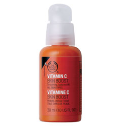 Vitamin C Skin Boost - A light, refreshing gel that boosts the skin's smoothness, radiance, and vitality, leaving if supple and conditioned. Now with even more concentrated vitamins and super conditioners.