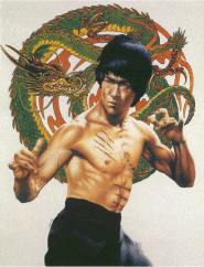 martial arts - bruce lee in a fight stance, he is also a wing chun master and famous martial artist