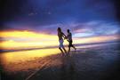Happy couples - image showing happy couples on the beach.