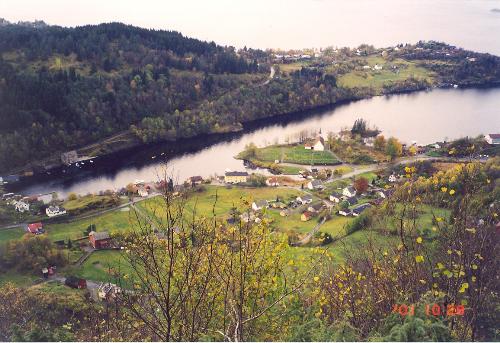 Hosanger-Norway - The village of Hosanger seen from Fløyen