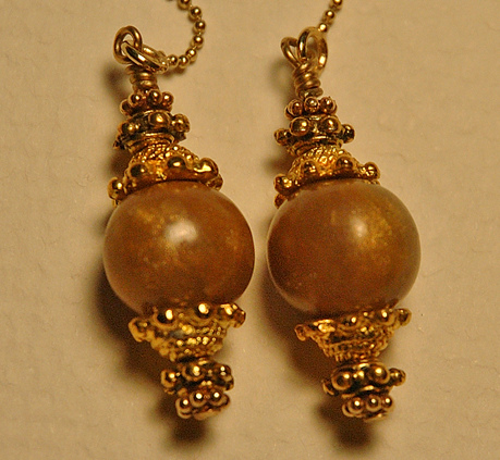 Golden Temple Earrings - www.bibelots.etsy.com