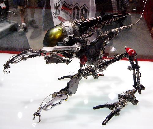robot - robot made of bike parts