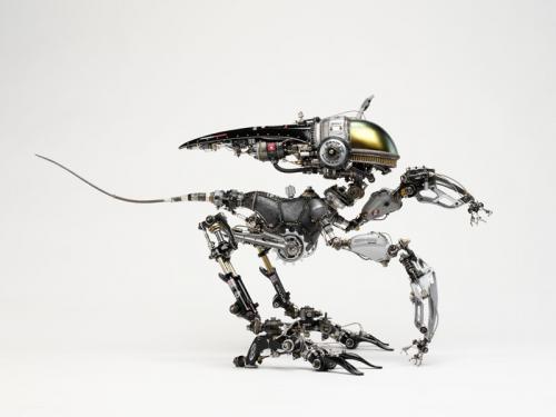 robots - robot from bike part model