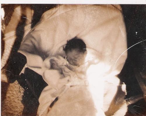 3 days old - This is me at social services. Three days after I was born.