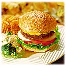 A pretty big burger here do you think you could fi - A pretty big burger here do you think you could finish it?