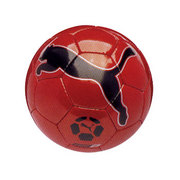 Puma Soccer ball - RED ball with black puma logo sign