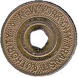 New York City subway token - Used for a one way ride, these metal tokens are no longer being used by the NYTA.