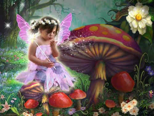 Fairy tales - A picture of my daughter Lilliana, that a friend of my sisters from flickr edited for her. My favorite picture ever!!!!!