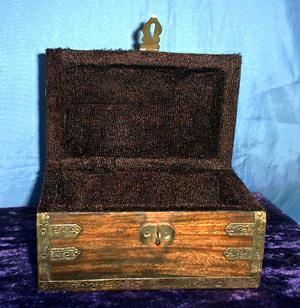 treasure chest - wooden, small lockable treasure chest.