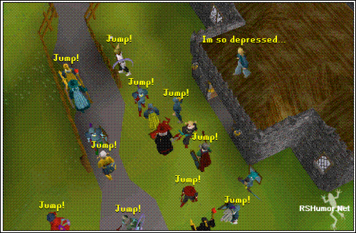 Suicidal Runescapeian - A funny screenshot of a runescapeian that hates himself, courtisy of RSHumor.com
