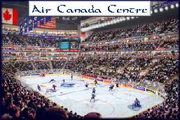 Air Canada Centre - Air Canada Centre when the Toronto Maple Leafs are playing, sadly to say, probably losing.