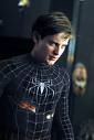 spiderman  - peter in his new black costume