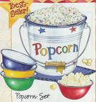 FILLER UP! - A nice big bucket of popcorn and plenty of bowls to share.