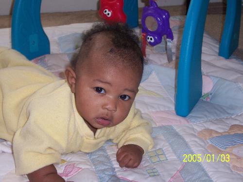 Ayami  - My daughter looking a little confused should I crawl or shouldn't I!